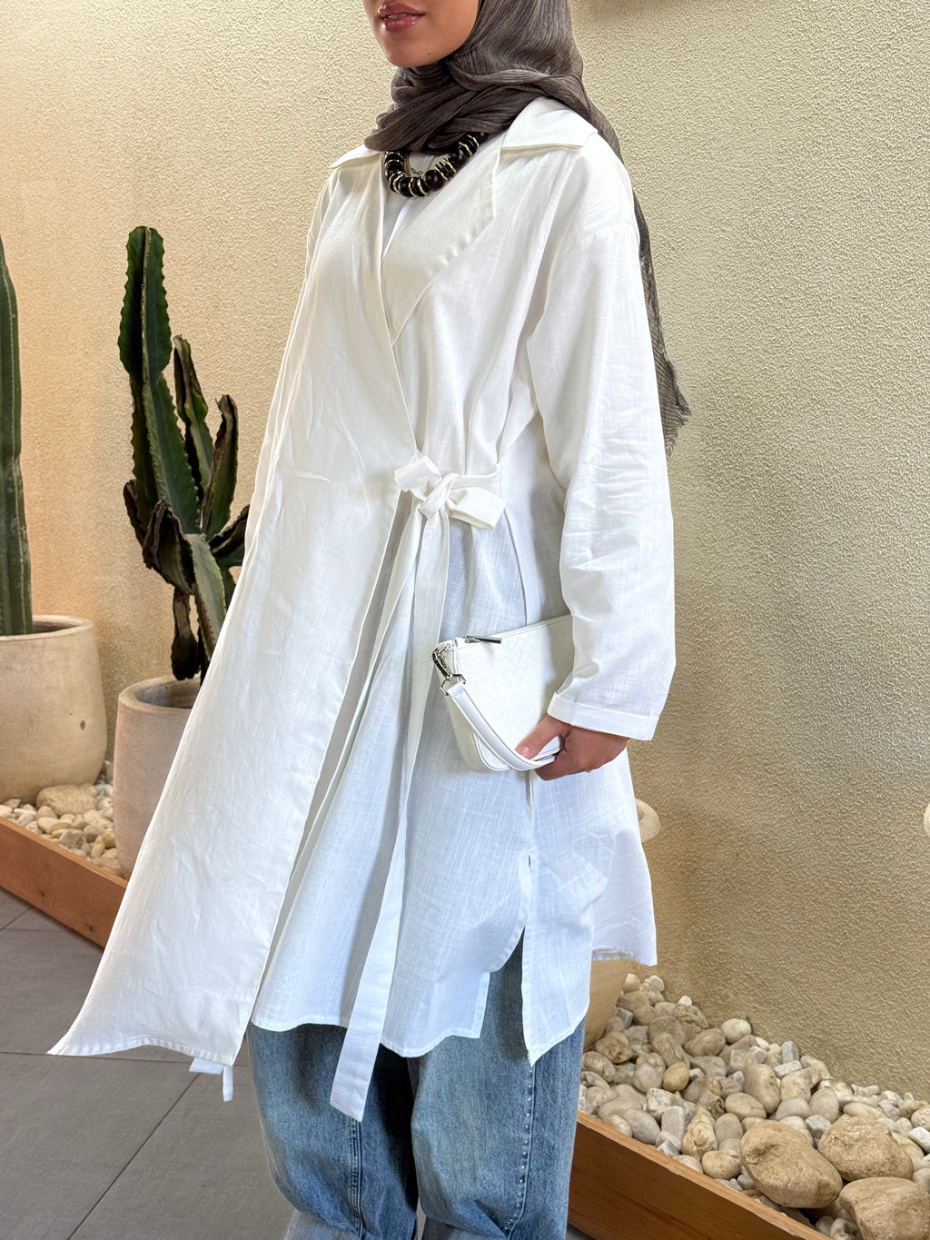 Leen Kimono in Off White